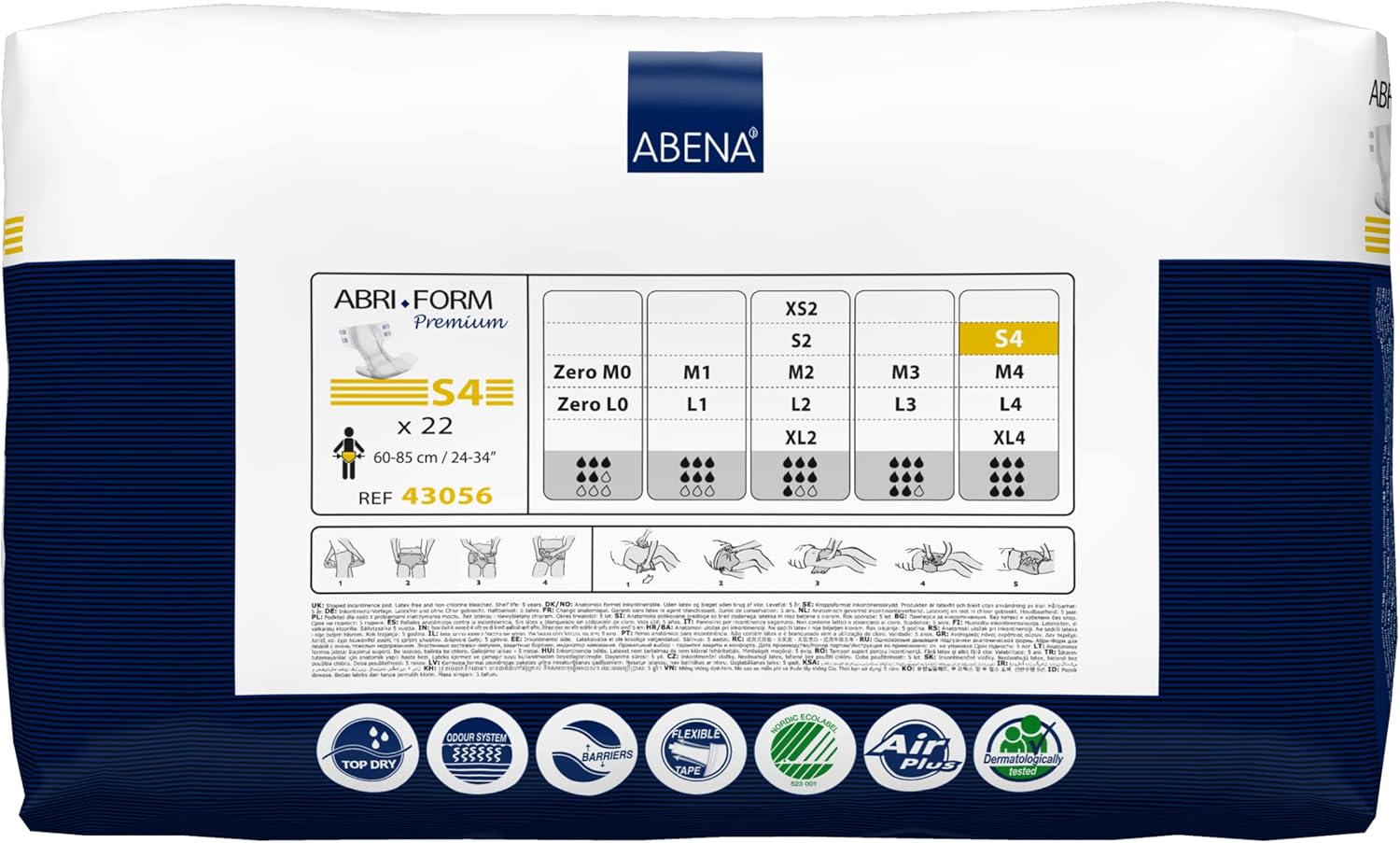 Abena Abri-Form Premium Incontinence Briefs, Level 4, (Small To Extra Large Sizes) Small, 22 Count : Everything Else