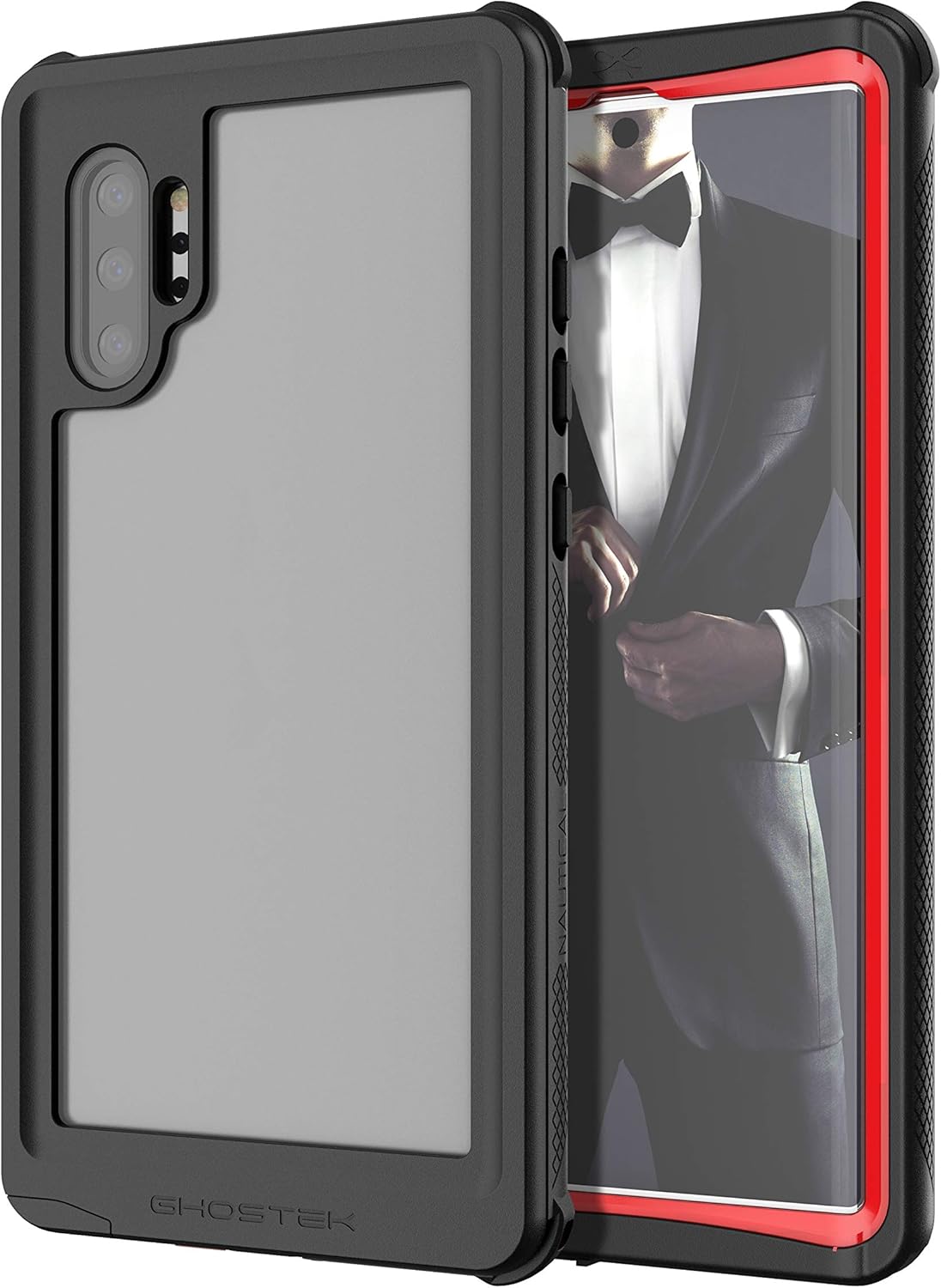 Flash Sale Buy 1 get 1 Ghostek Nautical Waterproof Note 10 Plus Case with Screen Protector Super Heavy Duty Protection Rugged Extreme Tough Full Body Underwater Watertight Seal 2019 Galaxy Note 10 Plus (6.8 Inch) - (Red)