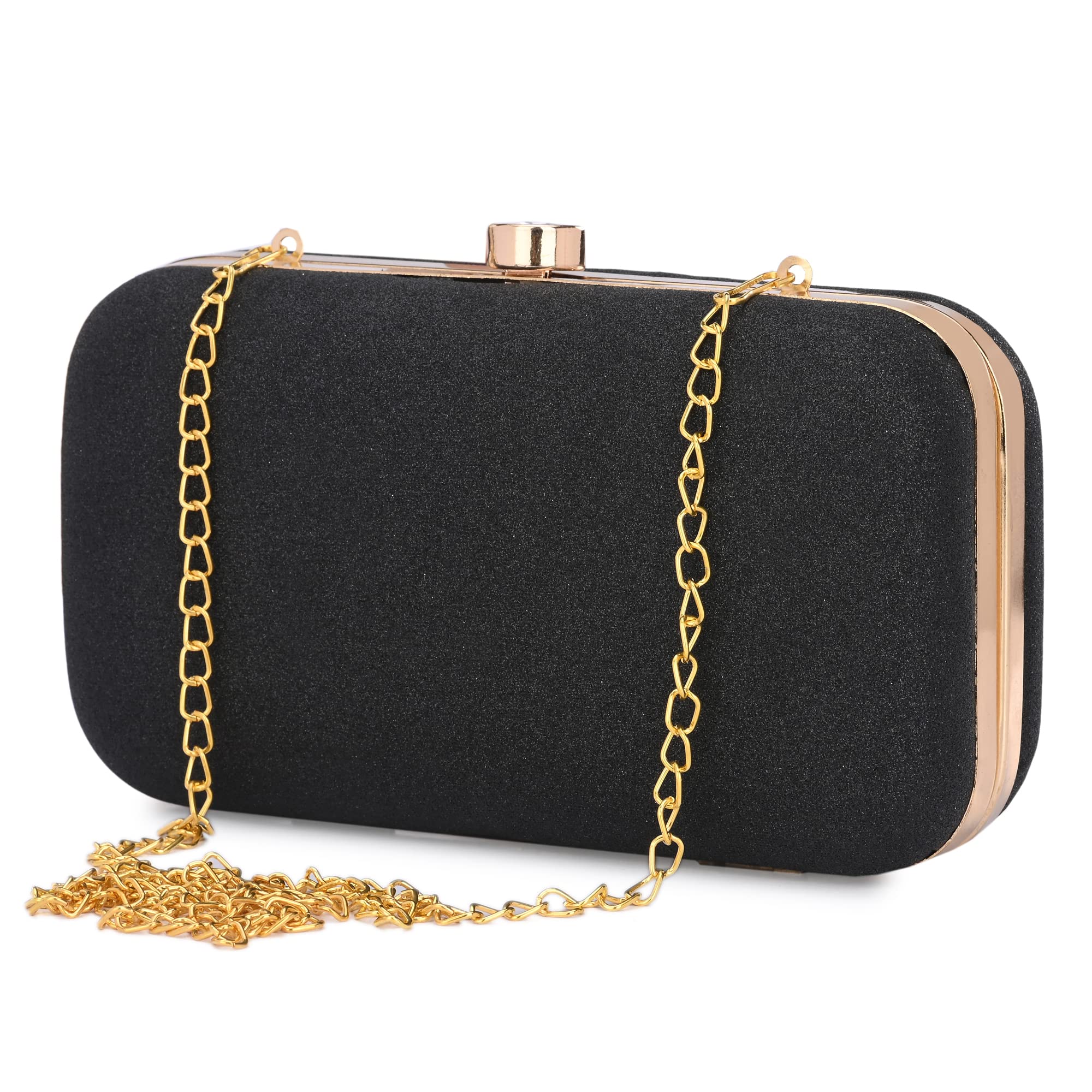 KNOOS Handicraft Beautiful Bling Box Clutch Bag Purse for Bridal, Casual, Party, Wedding Black (B0BPR22VZR) Amazon Price History, Amazon Price Tracker