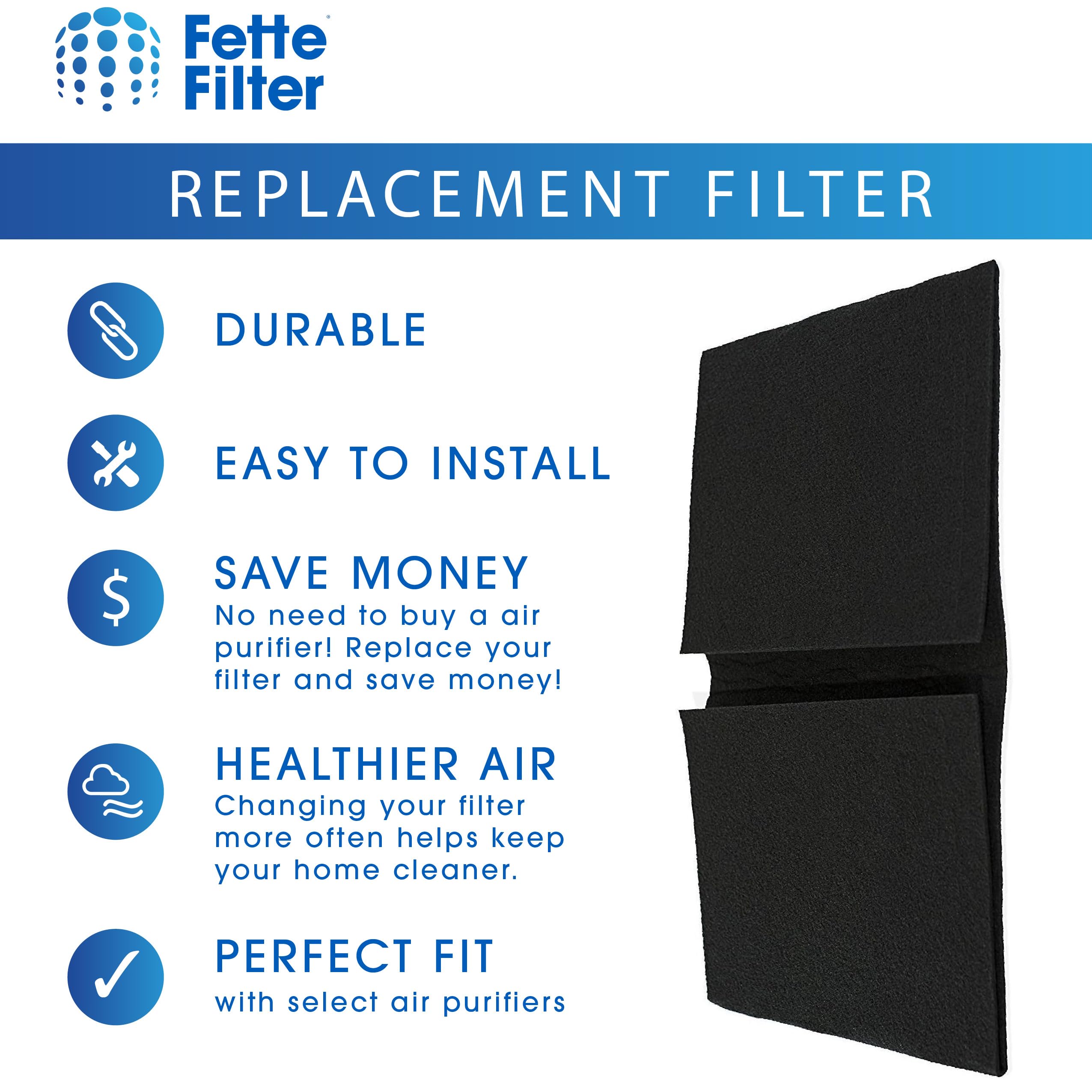 Honeywell Universal Carbon Pre-Filter – Replacement Air Purifier Filter For Odor Reduction, Fits Multiple Honeywell Models