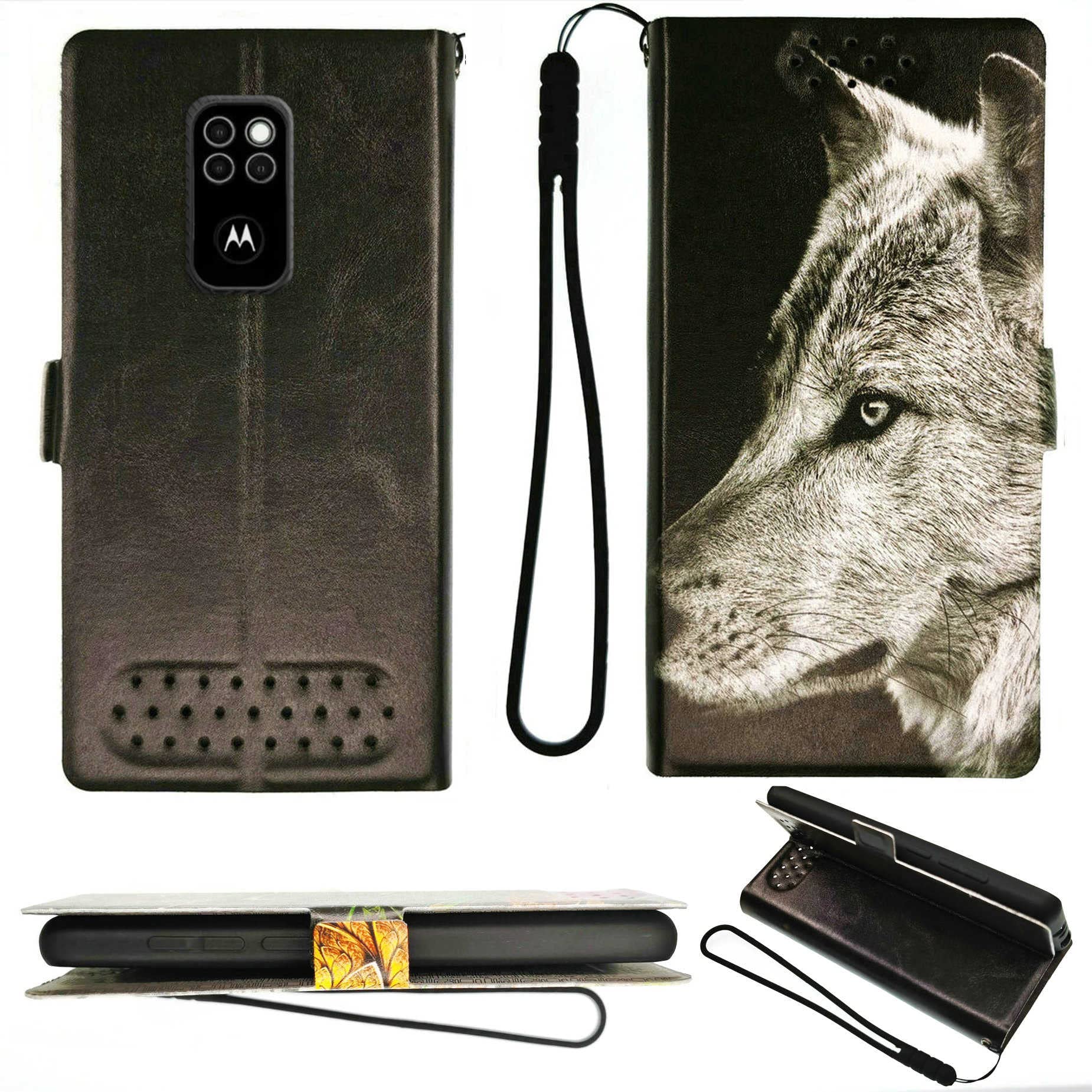 Flip Case Compatible with Motorola Moto Defy 2021 Phone Case Stand Cover + [2 Pack] Film Soft TPU Screen Protector + [2 Pack] Film Soft TPU Screen Protector PT-HLANG