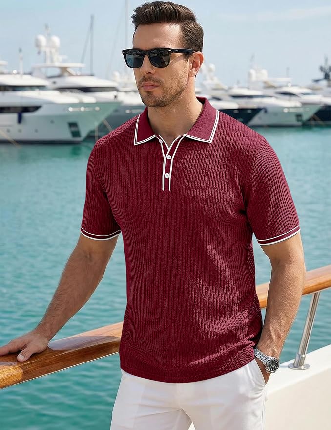 Polo de hombre JMIERR manga corta tejido miniatura 4