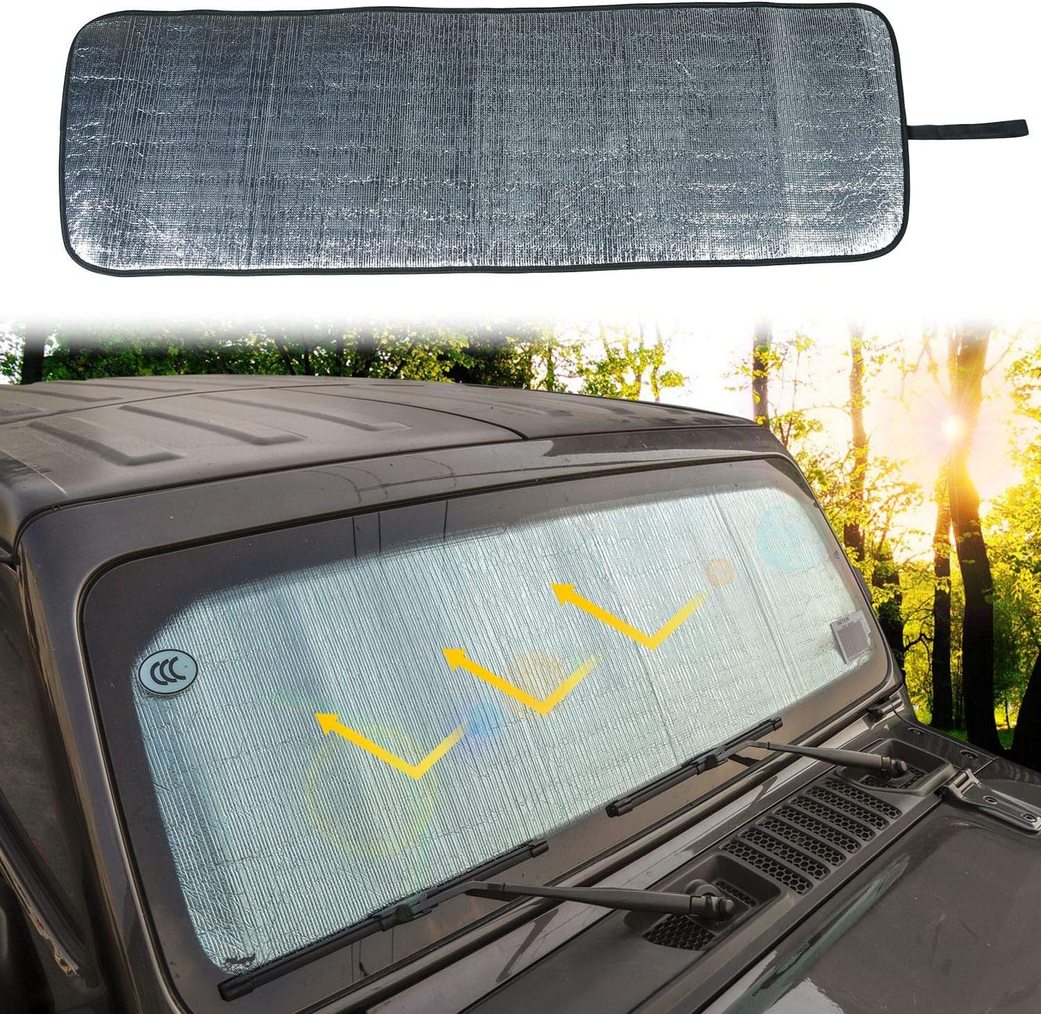 TESIN Car Window Visors for Jeep Wrangler JL 2018 Car Windows Sunvisor