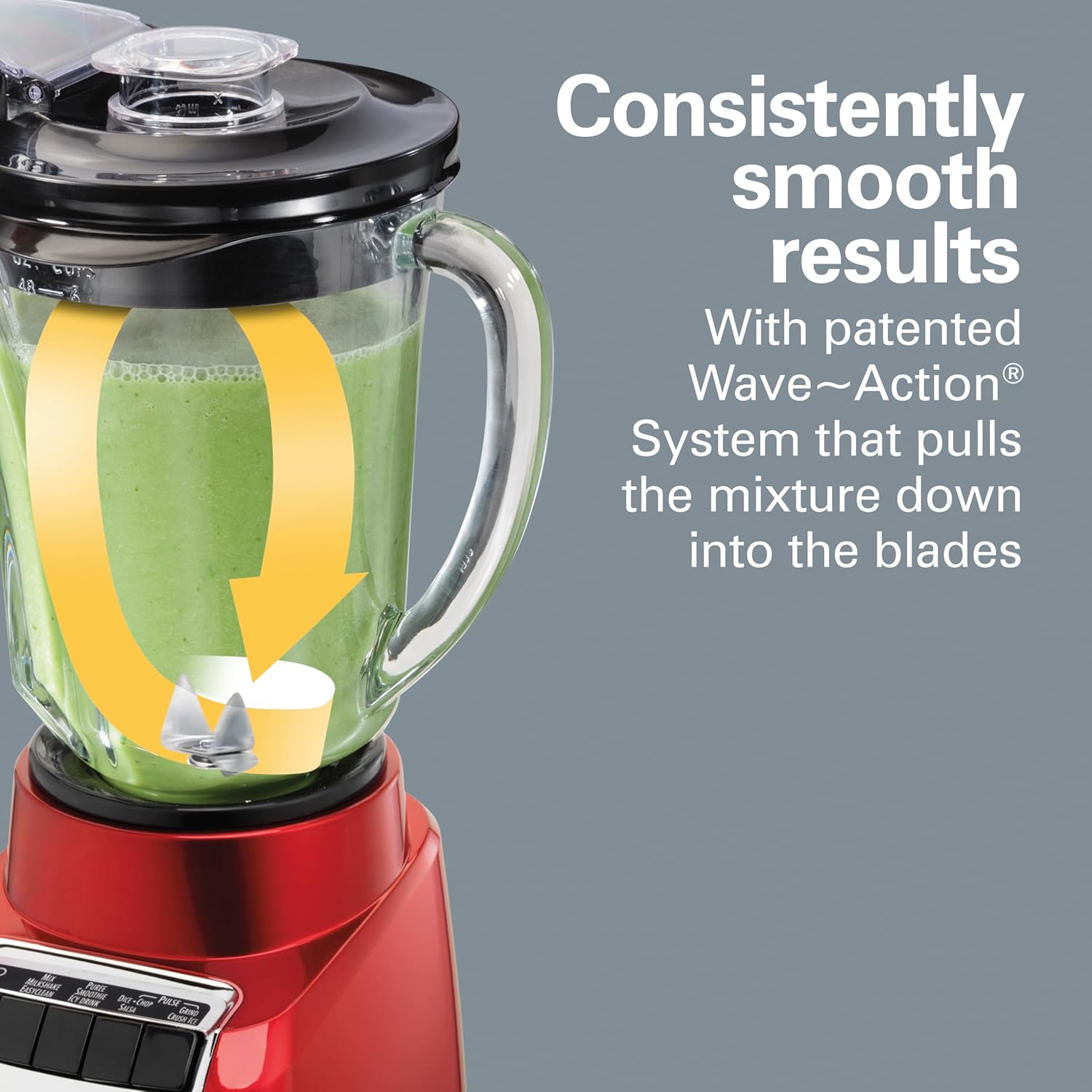 Hamilton Beach Wave~Action Blender, 48 oz. capacity, Red, R53519 (Renewed)