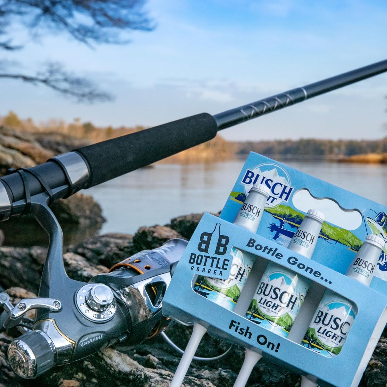 Busch Light Fishing Bobbers – Perfect Father's Day & Birthday Gifts for Dad – Official Licensed Beer Bottle Floats for Bass Trout – Funny Fishing Gifts for Men