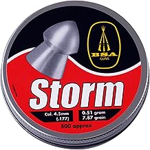 BSA Storm .177 4.5mm 500 Round Head .177 Air Rifle Gun Pellets Hunting Pest Control