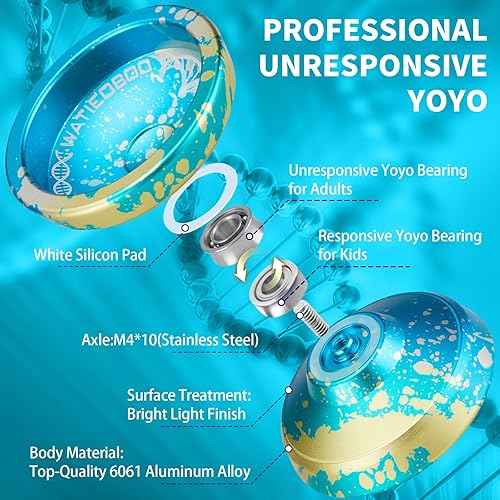 Miniatura 3 de WATIEOBOO Yoyo - Rodamiento Yoyo profesional sensible para niños, rodamiento Yoyo para principiantes, no responde, para adultos, jugador avanzado de