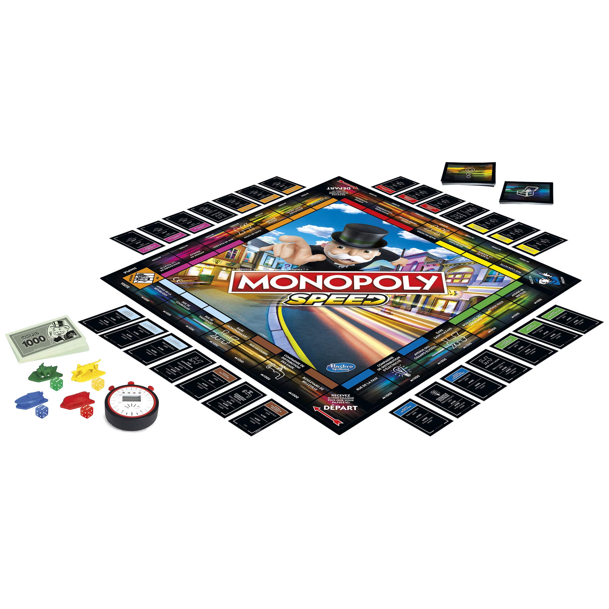Monopoly Speed - Jeu de Societe - Jeu de Plateau - Version Française E7033101