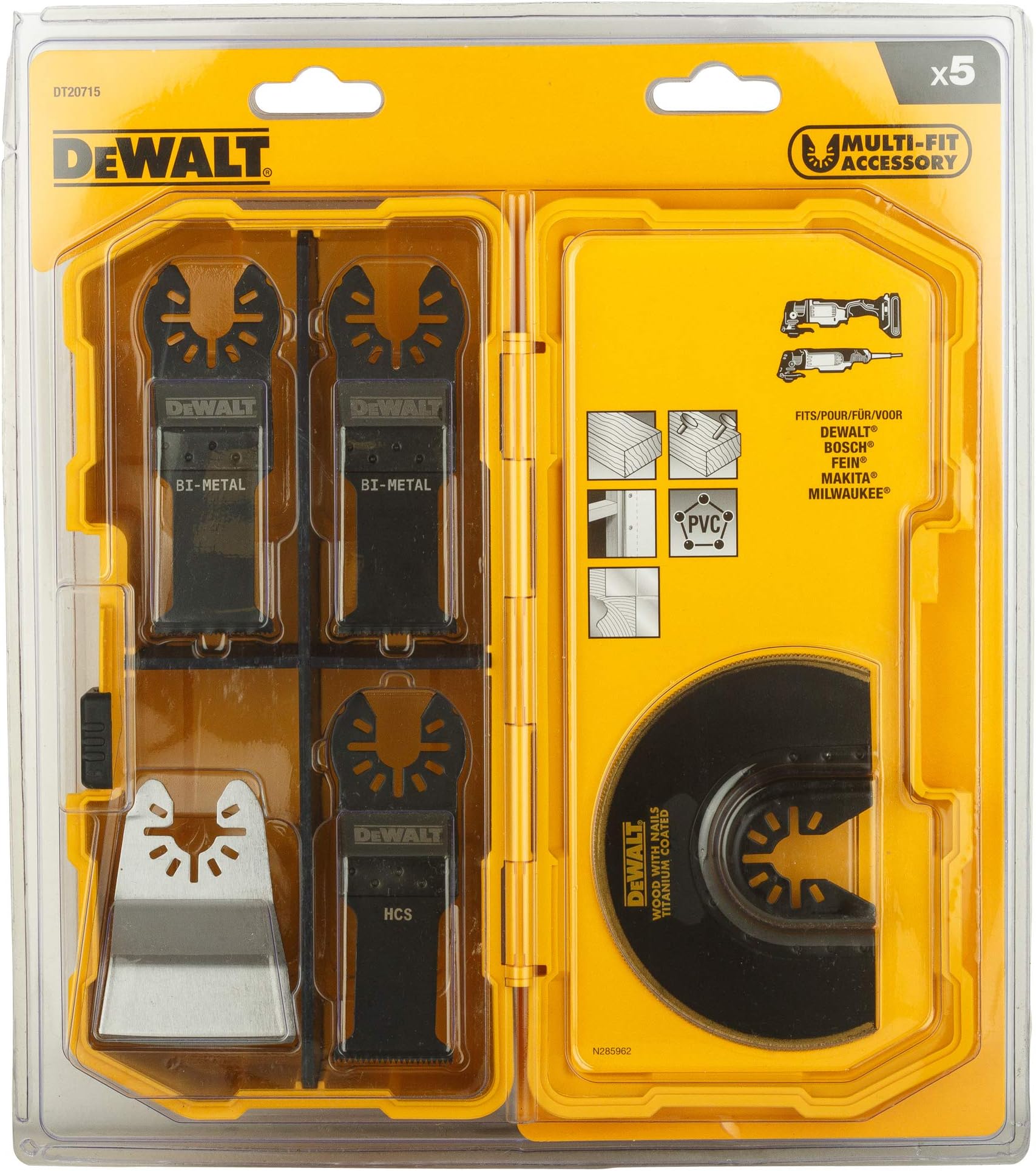DEWALT DT20705QZ Oscillating MultiTool Accessory Set in Tough Case
