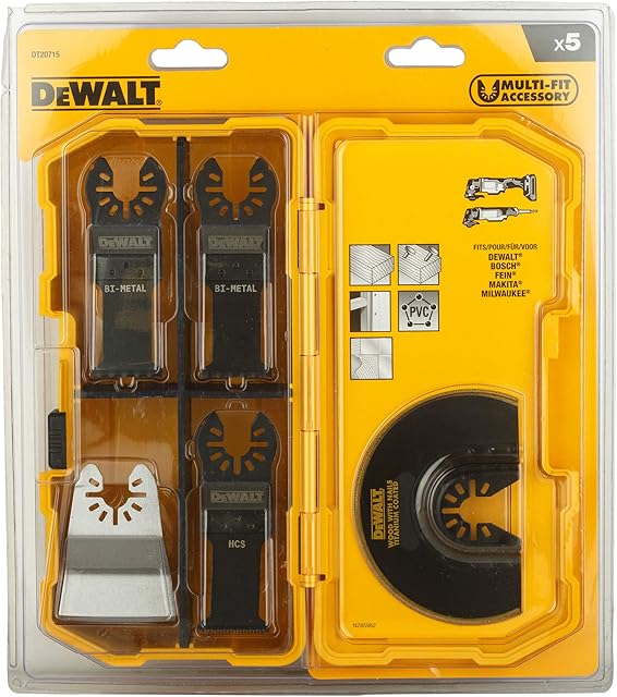 DeWalt DT20705-QZ Oscillating Multi-Tool Accessory Set in Tough Case