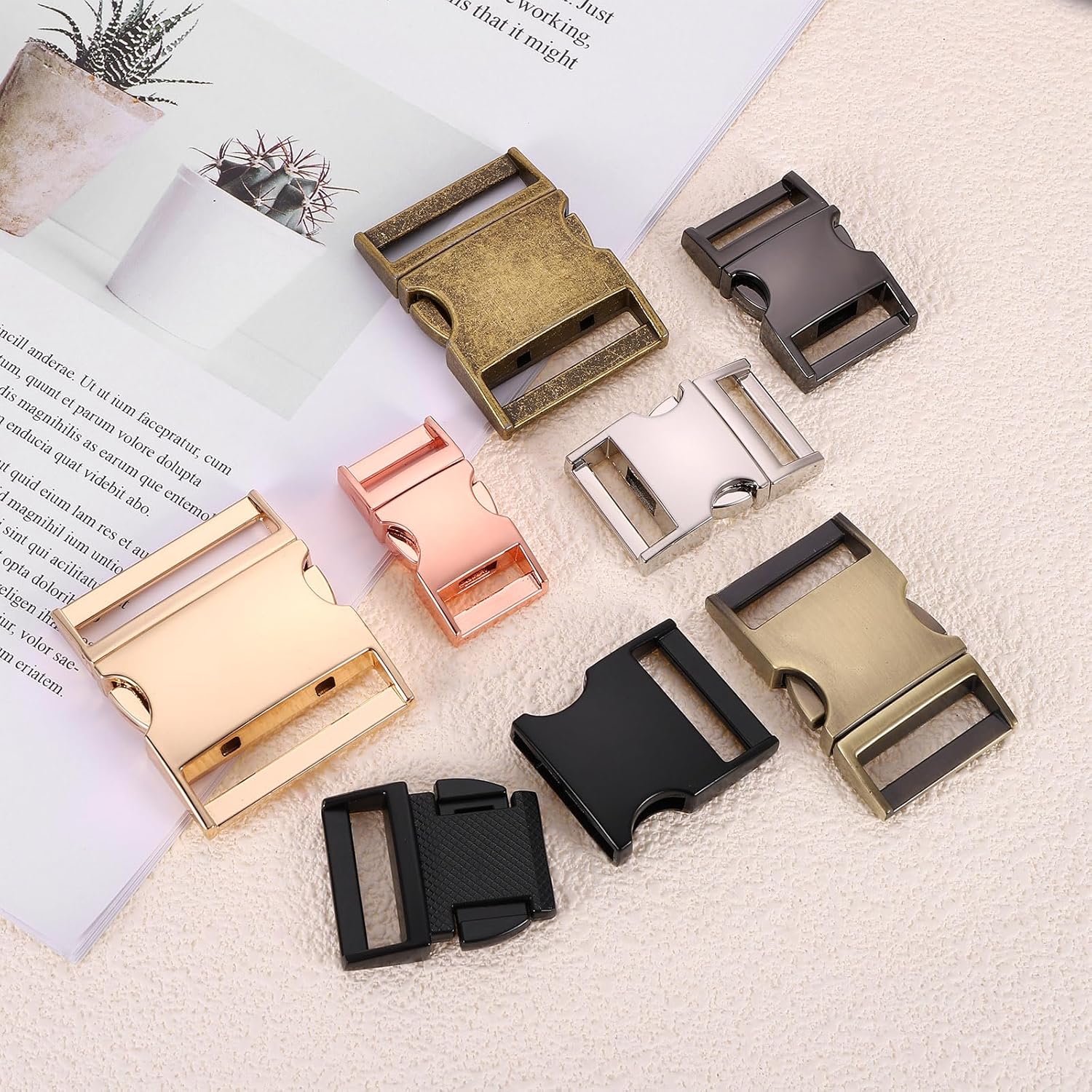 HARFINGTON Metal Quick Side Release Buckles Zinc Adjustable Quick Release Buckle Replacement Snaps Clips Clasps - Image 4