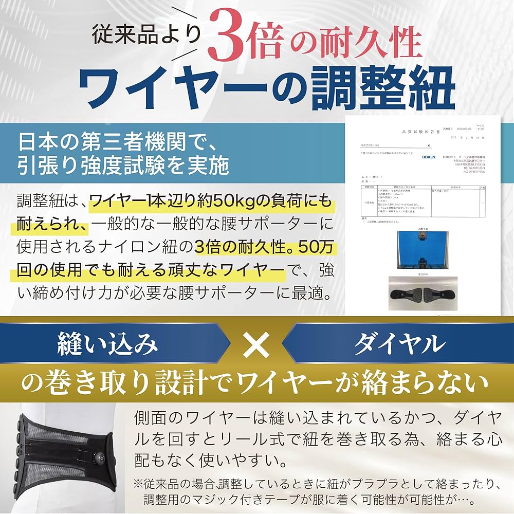 Amazon | 【医師監修】腰サポーター ガチ締め ダイヤル式 腰ベルト