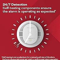 Vista 9 de Kidde Detector de humo y monóxido de carbono cableado, batería de reserva AA, alertas de voz, interconectables, indicadores de luz de advertencia
