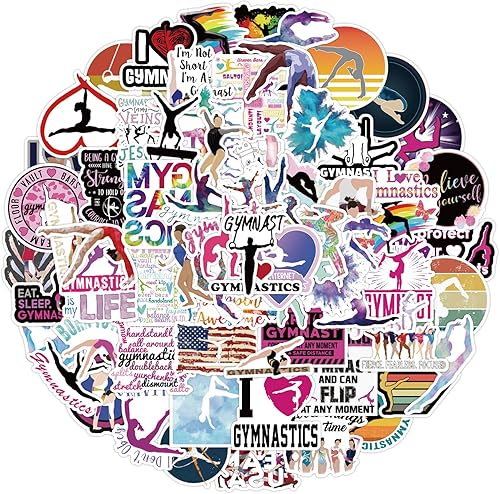 Miniatura 8 de Leisitator 52 calcomanías de natación  Vinilo impermeable para botella de agua, laptop, álbumes de recortes, patineta, automóvil, equipaje, casco