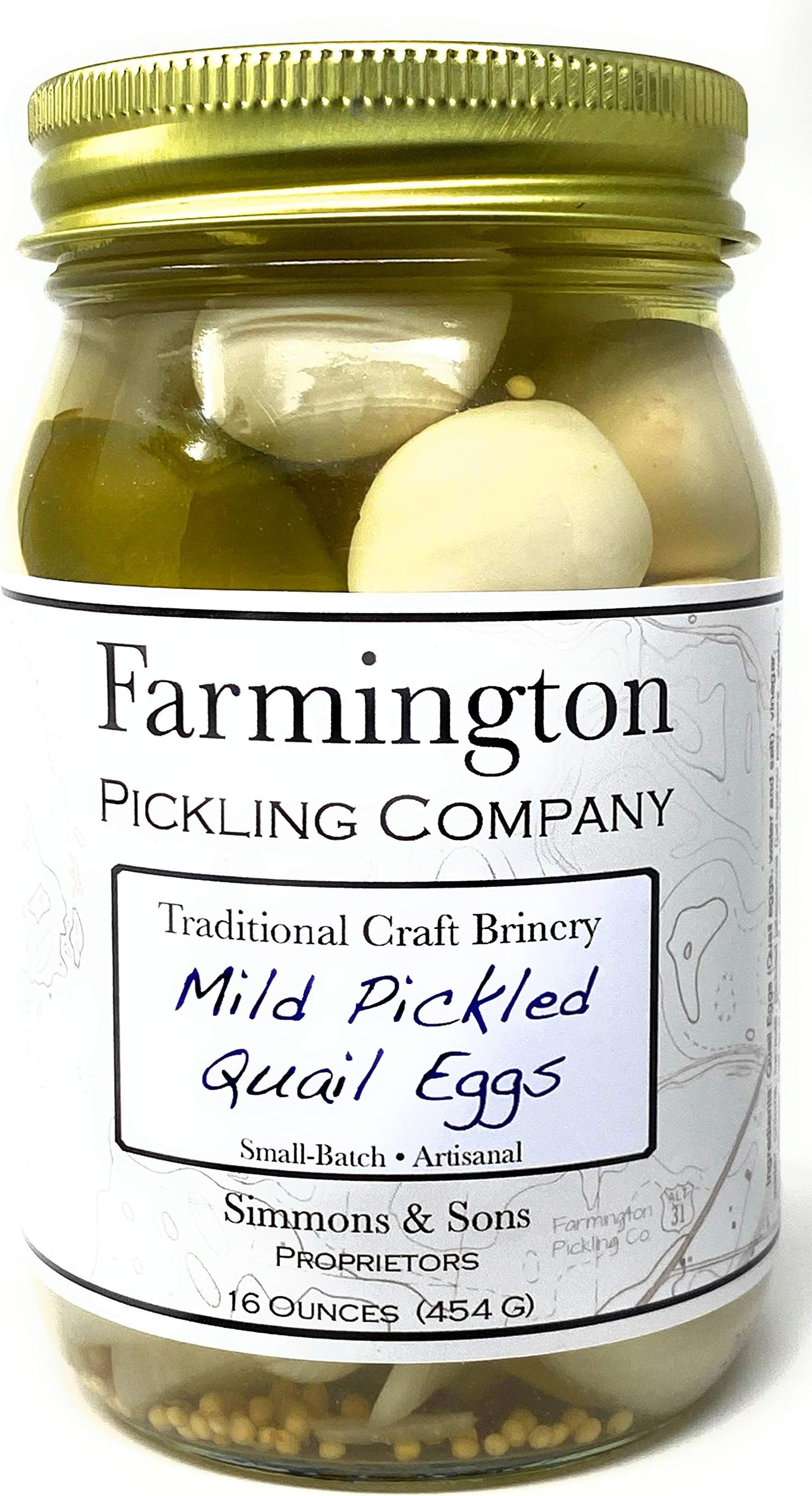 Pickled Quail Eggs (Mild) - 16 Ounce Jar