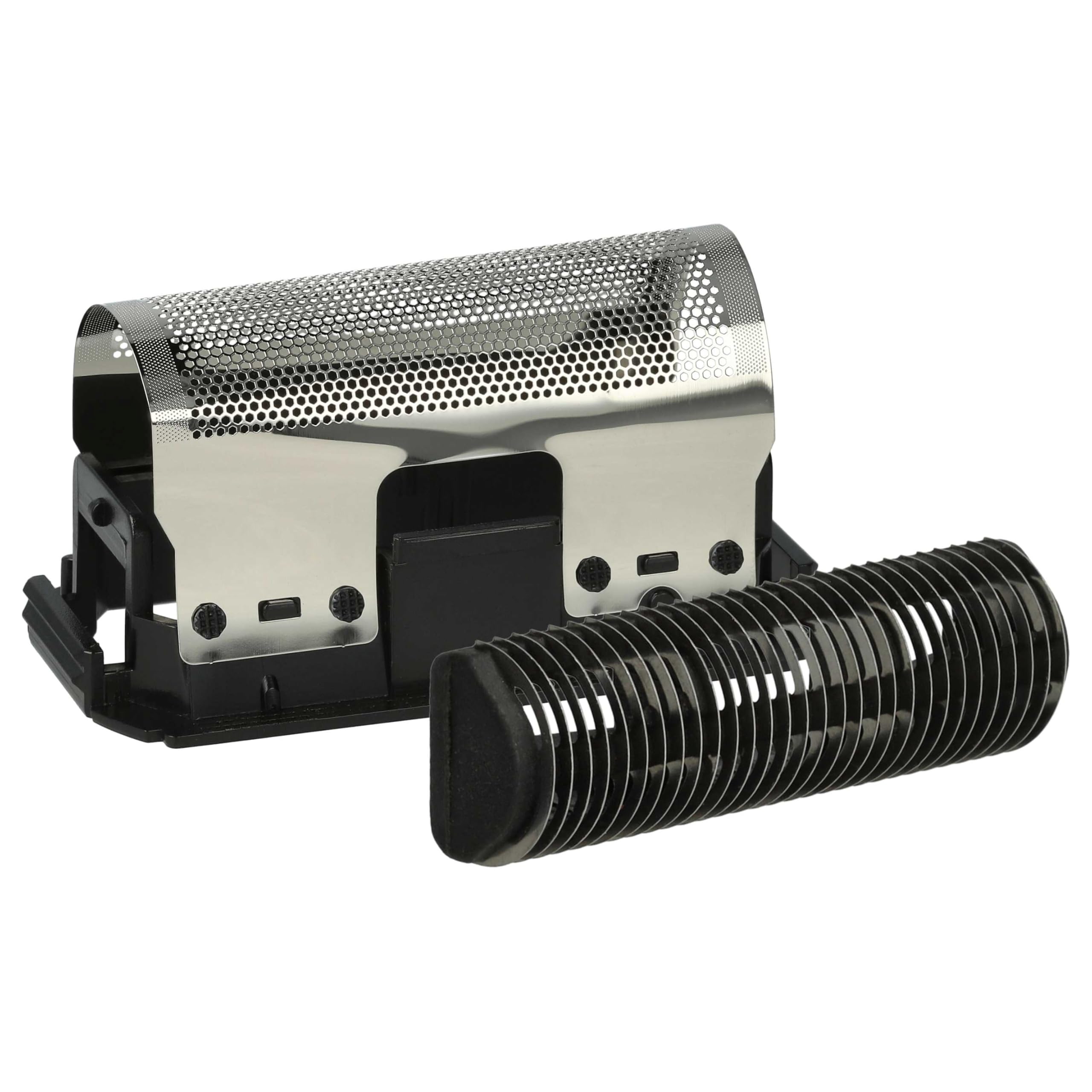 vhbw 1x Klingenblock, 1x Scherfolie mit Rahmen kompatibel mit Braun Synchron 5212, 5213, 5211 Rasierer - Kombipack Schwarz Silber