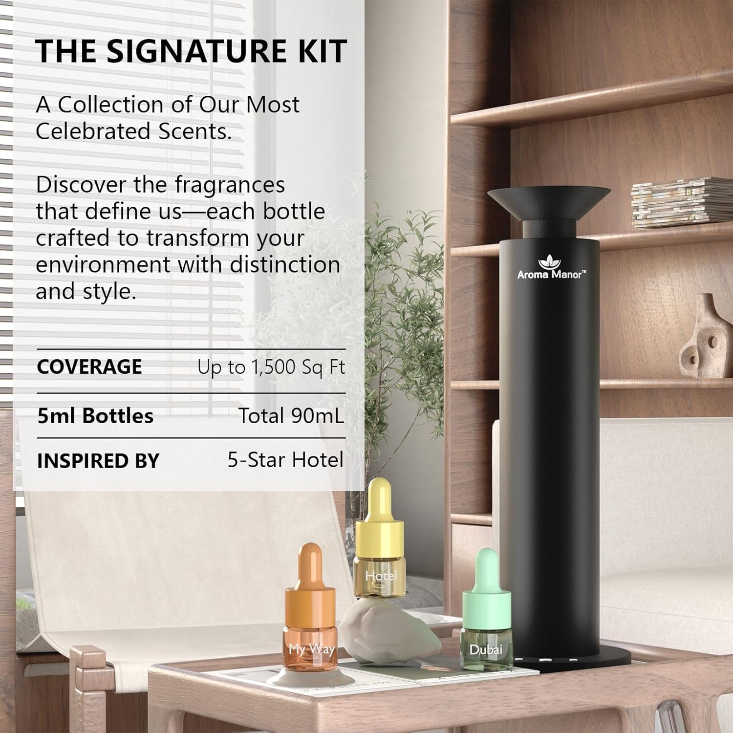 Hotel Fragrance Diffuser Oil | Gift Set | Inspired by Luxury 5-Star Hotels | Aromatherapy Diffuser Oil | Notes of Nile Breeze, My Way, Hotel and More, Total 18 Essential Oils for Home - Image 3