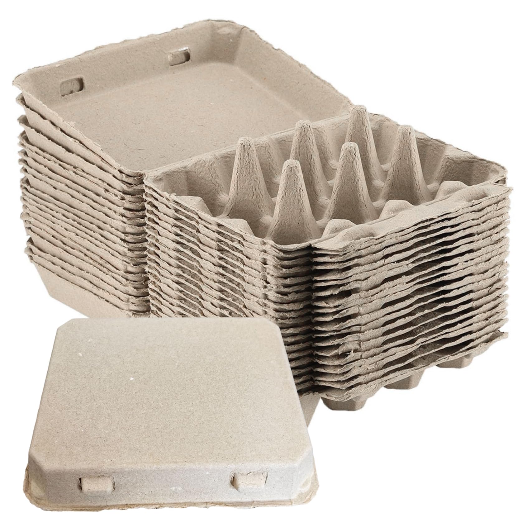 20 Piezas de Huevos orgánicos de 12 conteos cartón de cartón, vajilla de Huevo de Pulpa de Papel 3x4, Huevo de almeja Reutilizable sin Rotura para el Almacenamiento del refrigerador