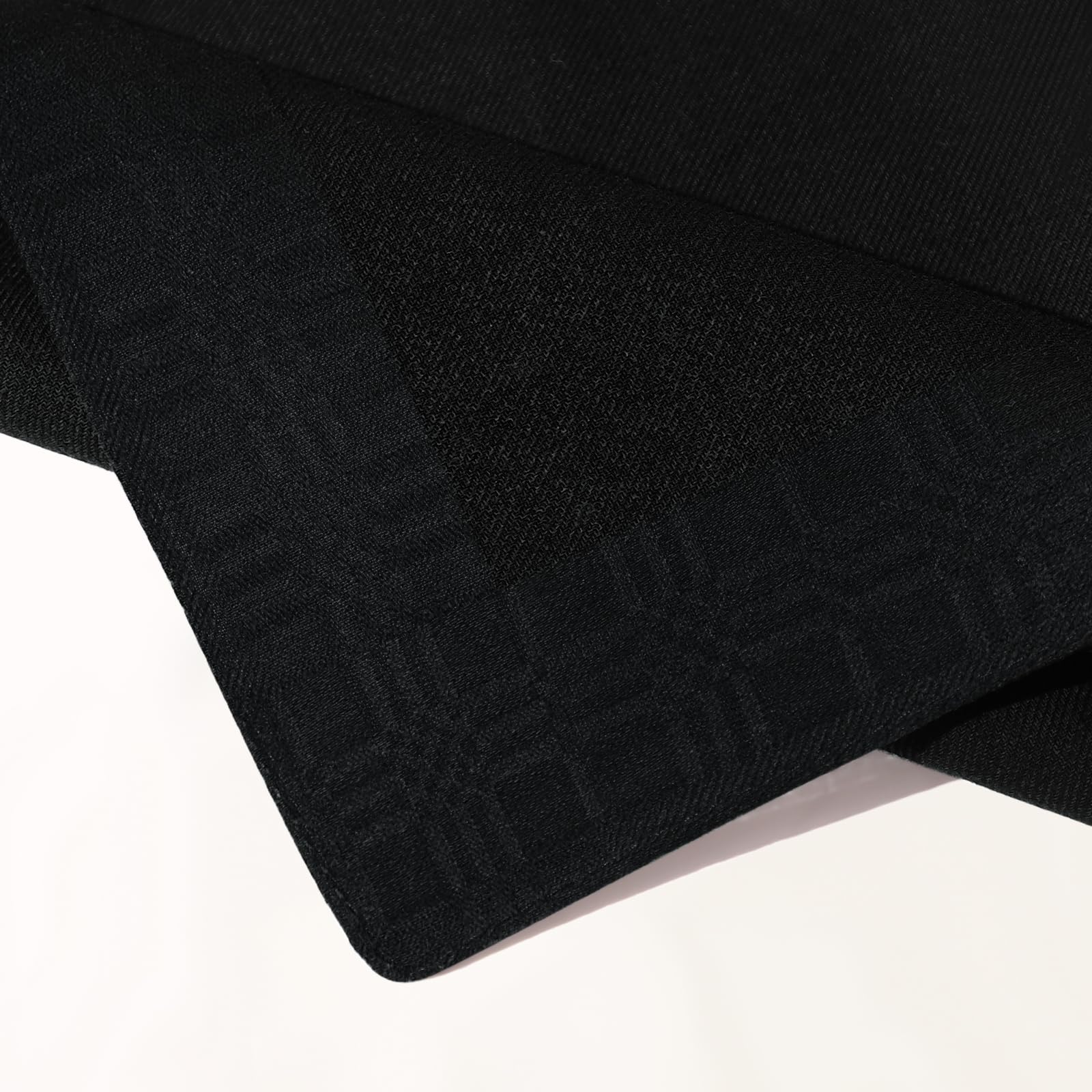 HOULIFE Mouchoirs noirs en coton doux pour homme - Mouchoirs pour funérailles - 43 x 43 cm