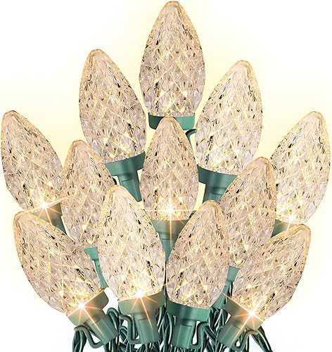 Miniatura 11 de Dazzle Bright - Luces de Navidad C9 inteligentes para exteriores, 100 LED, 66 pies, tira de luces RGB con control remoto, control por aplicación,