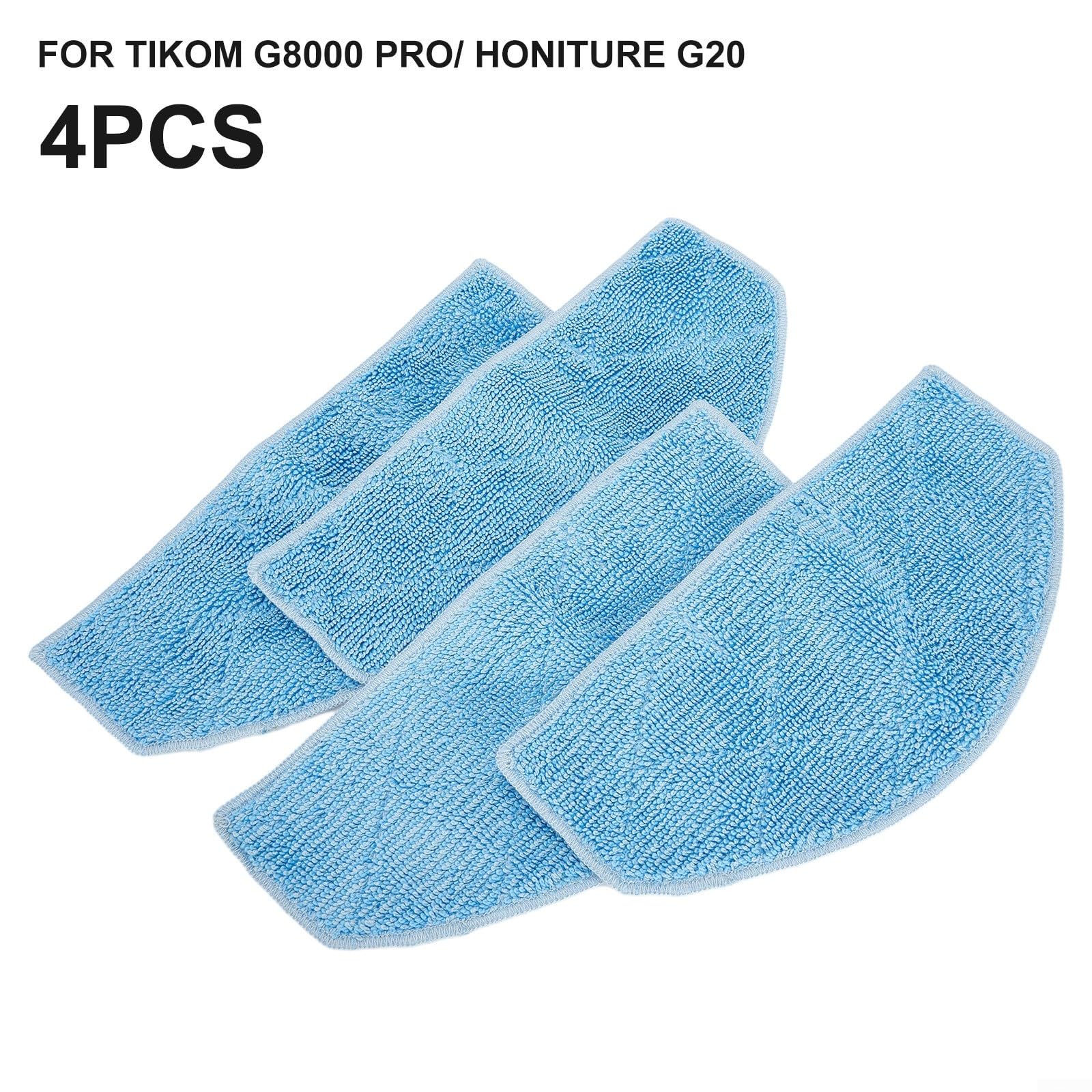 Mop Cloth Pads For Tikom G8000 Pro for Honiture G20 Vacuum Cleaner, Dry And Wet Usage Mop Cloths Pad Floor Cleaning Replacement Accessories(4pcs)
