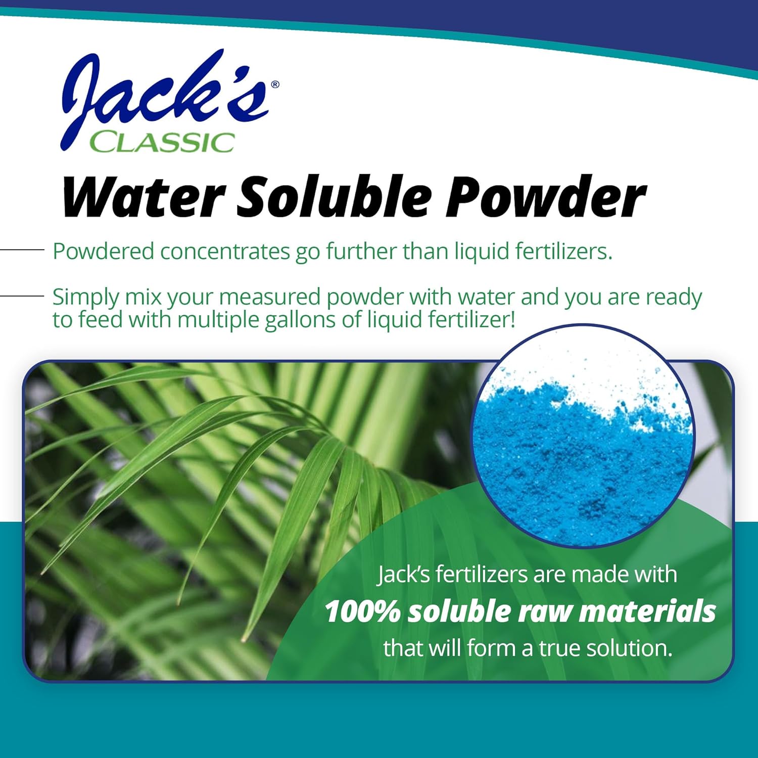 Jack's Classic 16-5-25 Tropical Food Water-Soluble Fertilizer with Micronutrients for Strong Lush Growth, 1.5lbs