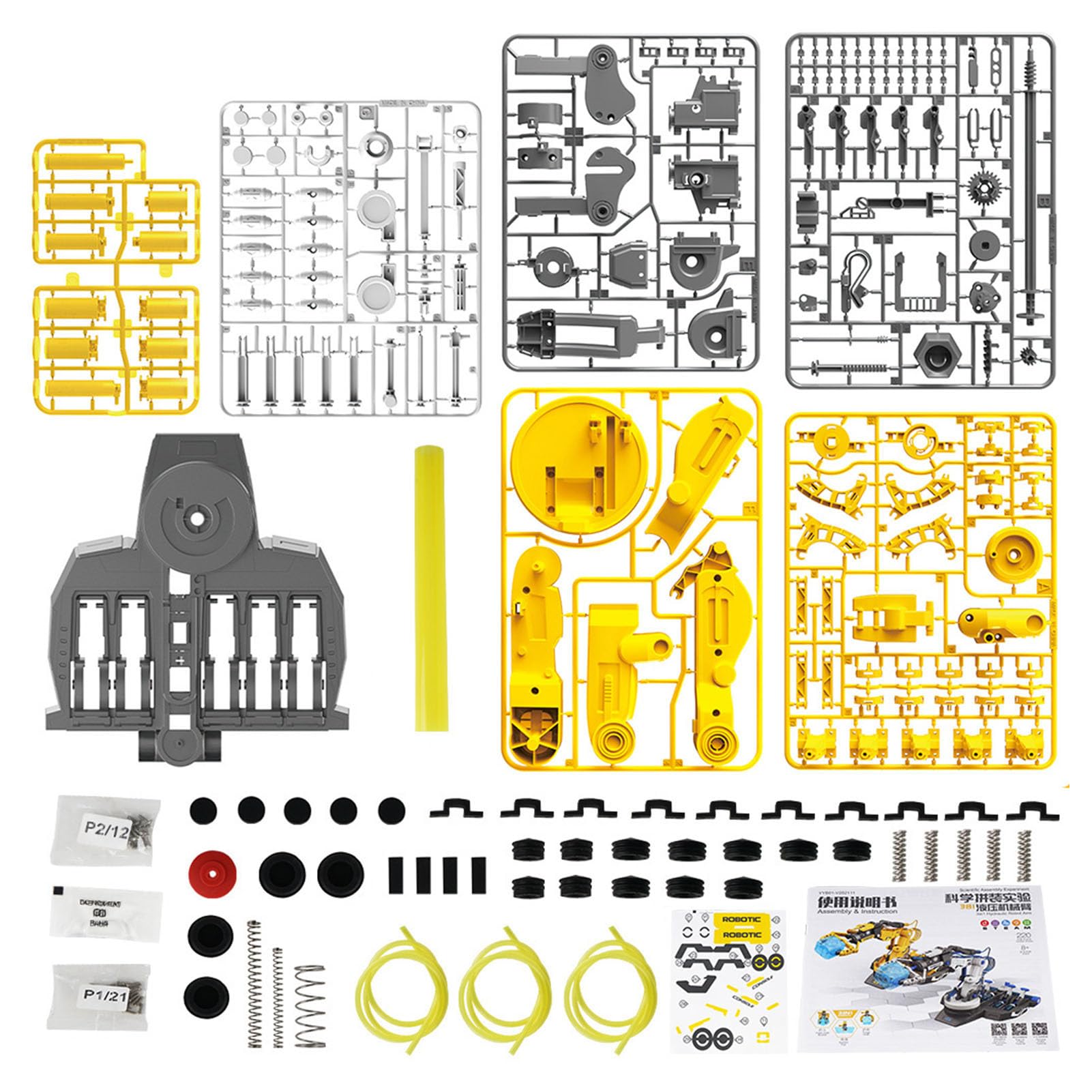 Dzieci DIY montaż Robota Hydraulicznego Mechaniczne ramię Zestaw Zabawek do Eksperymentu Naukowego (2)