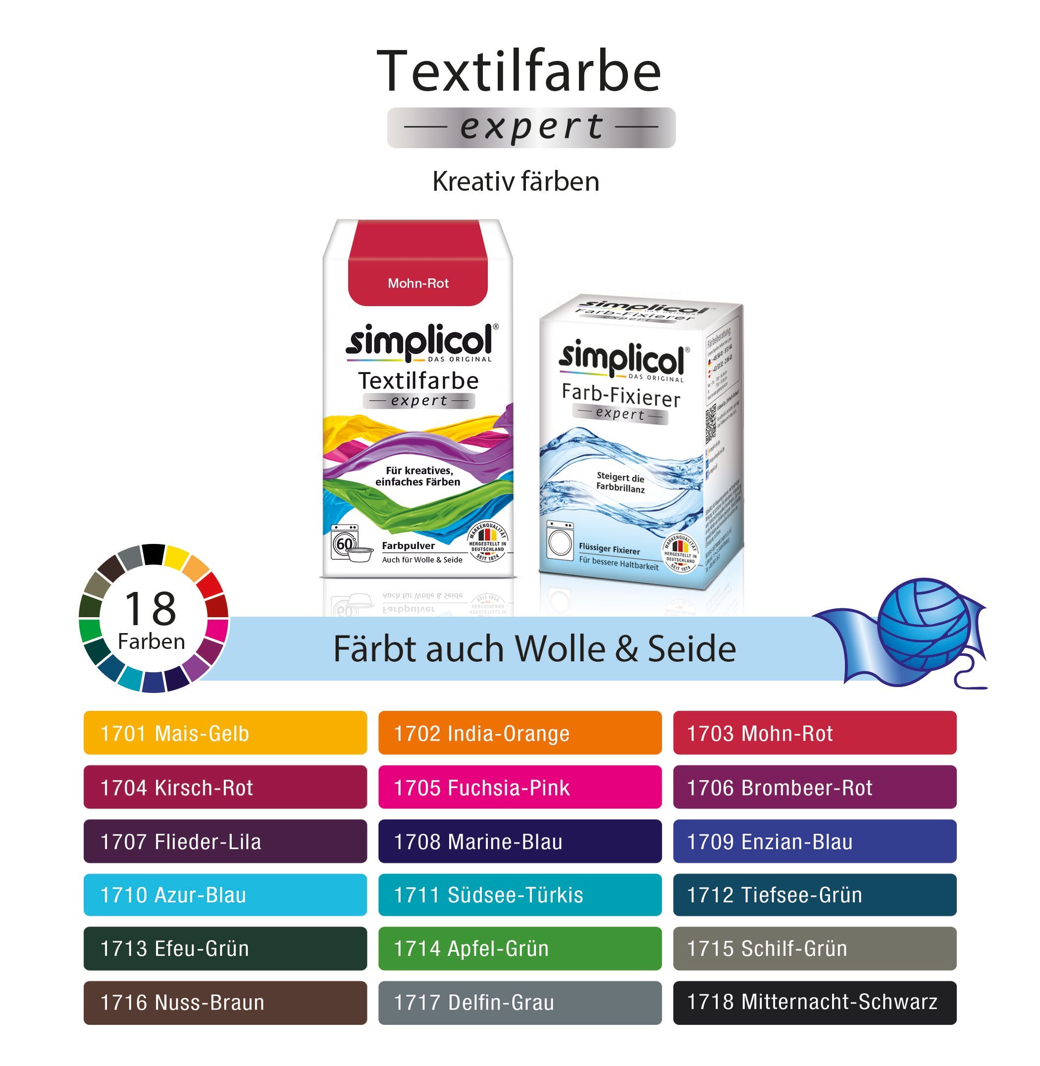 simplicol expert fabric dye + Colour Fixer for washing machine or