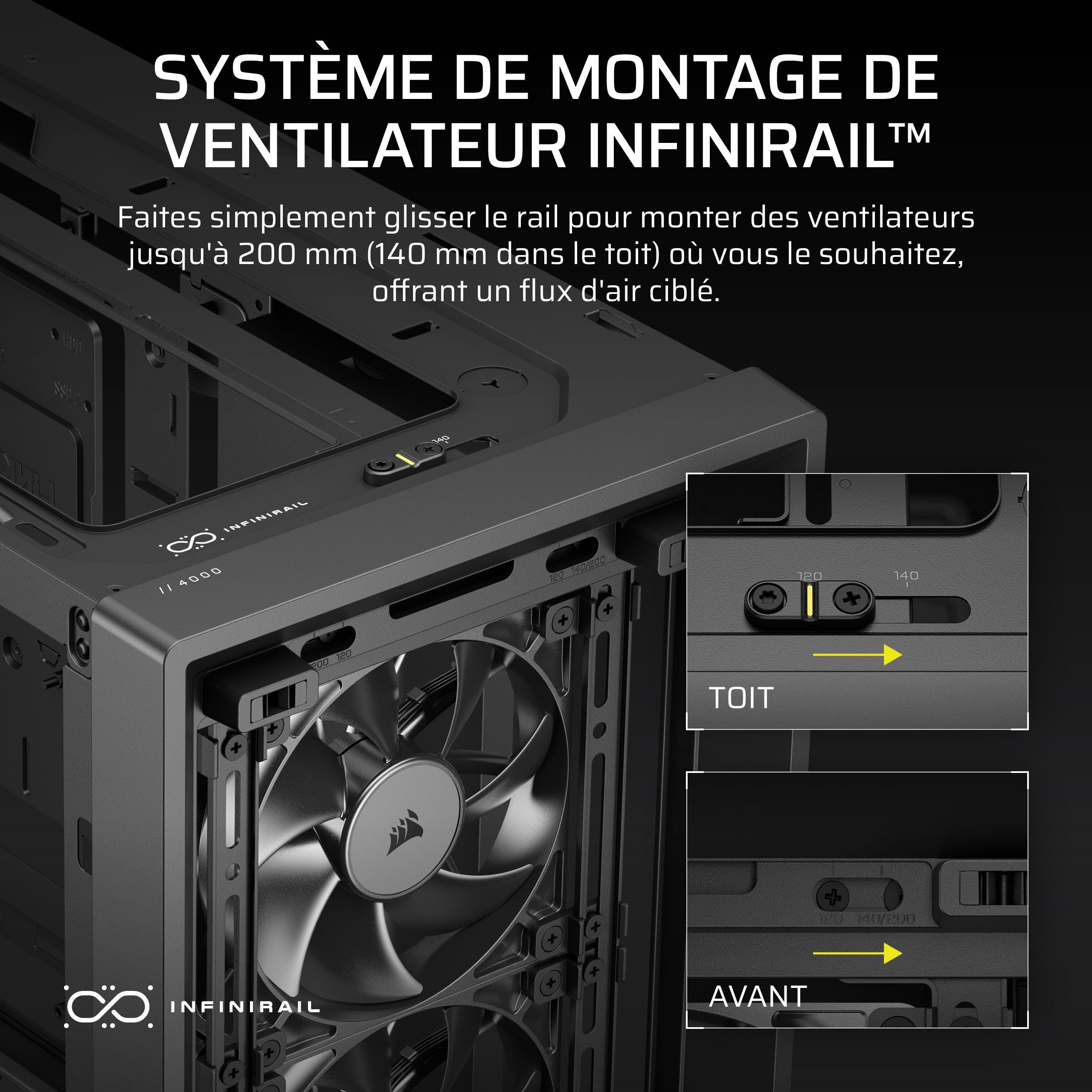 CORSAIR Frame 4000D Wood RS Boîtier PC Moyen-Tour – Noir & Noyer