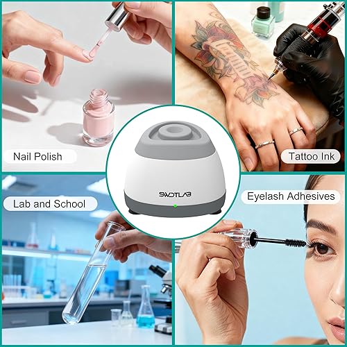 Miniatura 7 de Mini mezclador de vórtice de laboratorio de 4000 rpm, mezclador portátil de pintura con función táctil para afilador de pestañas, pegamento,