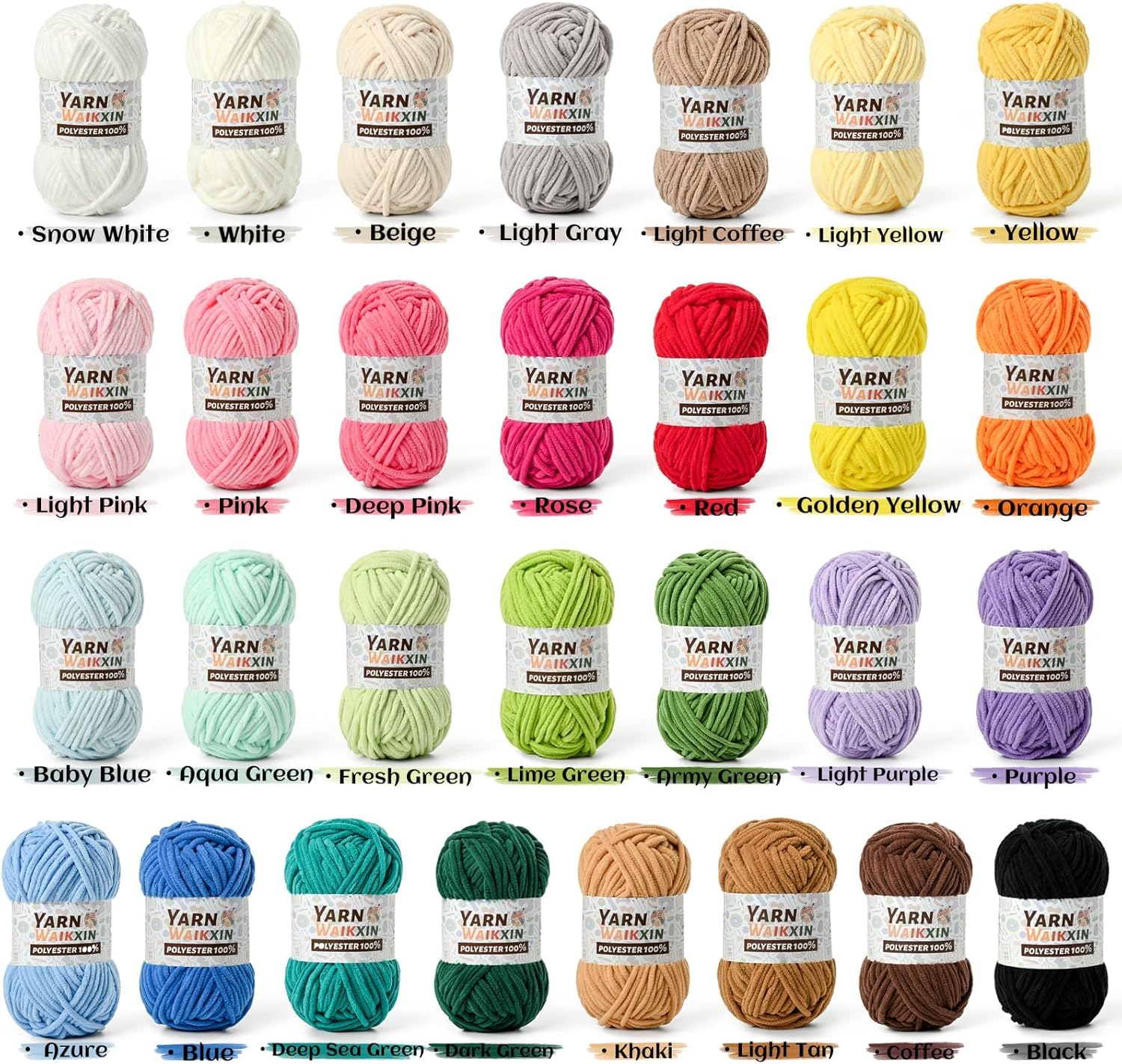 12 Pack Fluffy Chunky Chenille Yarn for Crocheting, Baby Yarn for Crocheting Soft Blanket, 1200g (1574yds) Bulky Yarn Set for Crochet Amigurumi & DIY Crafts C