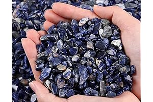 QINJIEJIE Blue Sodalite Rocks for Vases