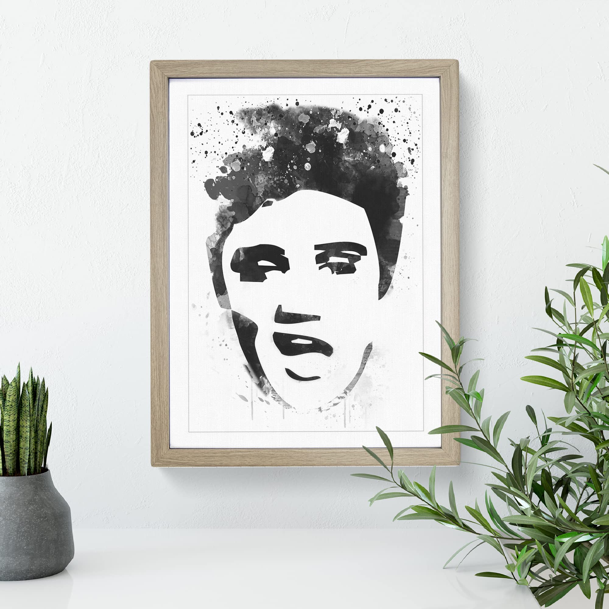 Elvis Presley Face Art V3 Modern Framed Wall Art Print, Ready to Hang Picture for Living Room Bedroom Home Office Décor - Image 3