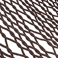 Vista 3 de Lazy Daze Hammocks Hamaca de doble cuerda, hamaca tradicional de cuerda de algodón tejida a mano para 2 personas con barra separadora, mosquetones