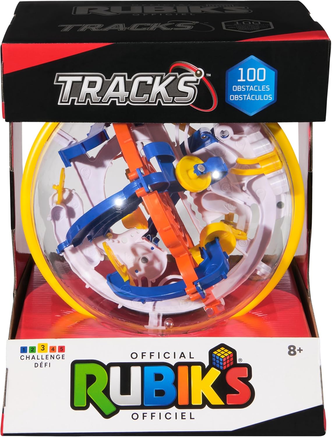 Rubik’s Cube, Rubik’s Tracks 100 3D Gravity Maze & 3D Puzzle Game with 100 Obstacles, STEM Toy Problem-Solving Brain Teaser, Fidget Toy, Sensory Puzzle for Adults, Teens, Kids, for Ages 8 & Up