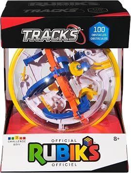 Rubiks Cube, Rubiks Tracks 100 3D Gravity Maze & 3D Puzzle Game with 100 Obstacles, STEM Toy Problem-Solving Brain Teaser, Fidget Toy, Sensory Puzzle for Adults, Teens, Kids, for Ages 8 & Up