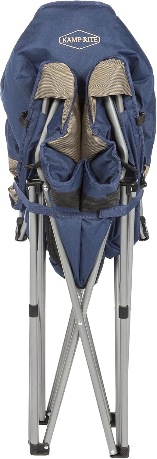 Kamp-Rite Kozy Klub Chair CC420 Extra Large Comfortable Padded Camping Tailgaiting Fishing Outdoor Chair