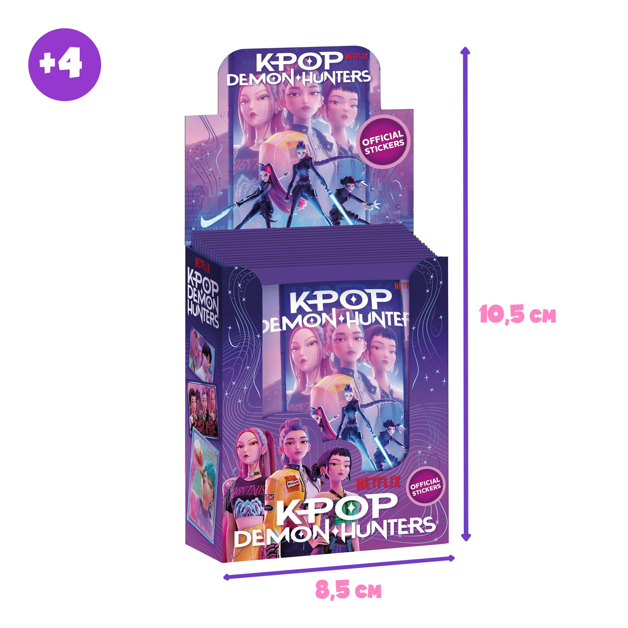 Bizak KPOP Demon Hunters Stickers Cards Caja 40 Sobres,200 stickers de colección oficial inspirada en película,stickers especiales troquelados y holográficos para coleccionar e intercambiar (64395100) - 2