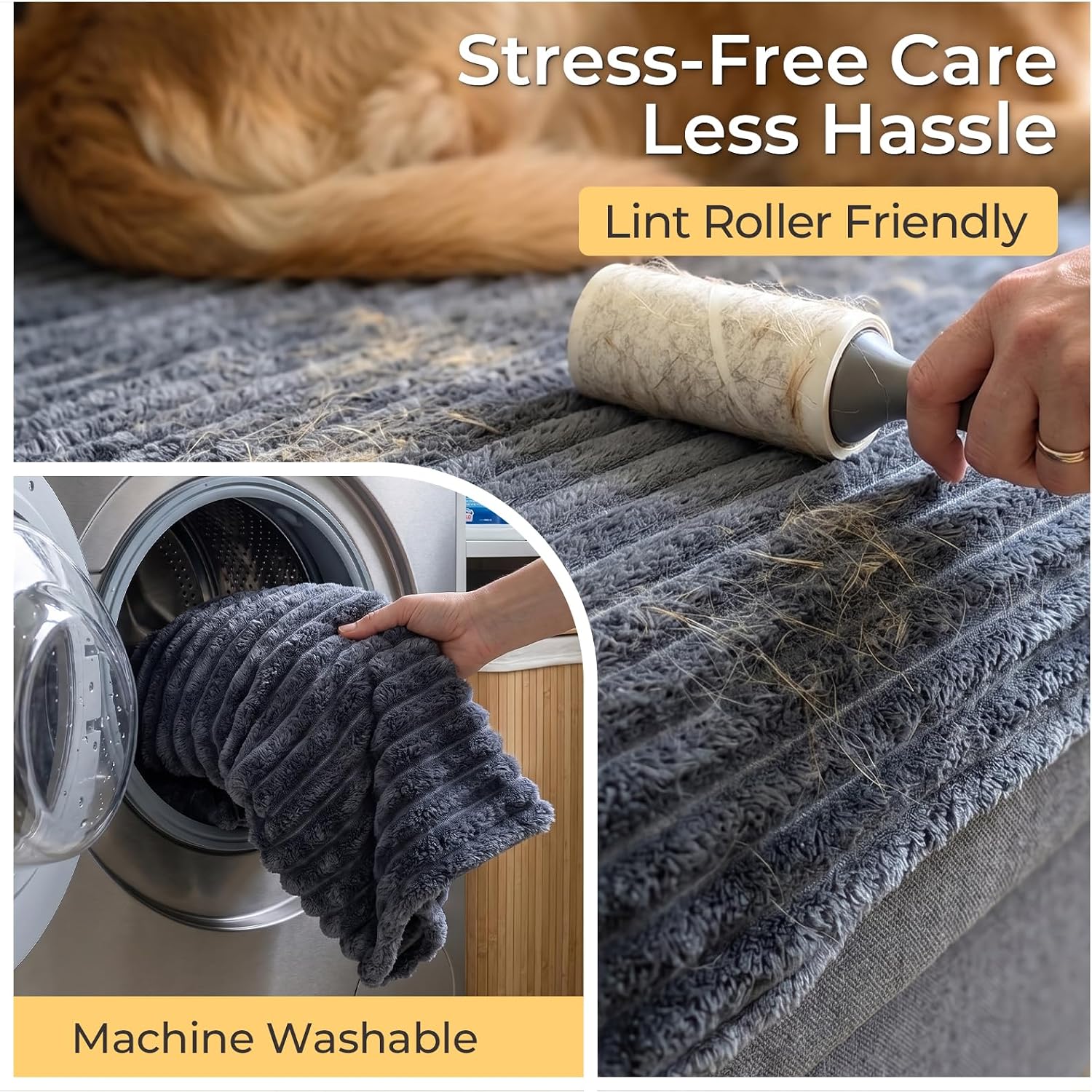 Waterproof Couch Covers for Dogs Washable, Dark Grey, 35" X 70"