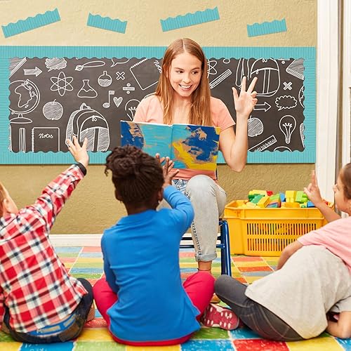 Vista 167 de Panelee Borde inspirador de confeti de 68.9 pies, borde de tablón de anuncios, mariposas, flores, abeja, espacio, inspirador, linda decoración