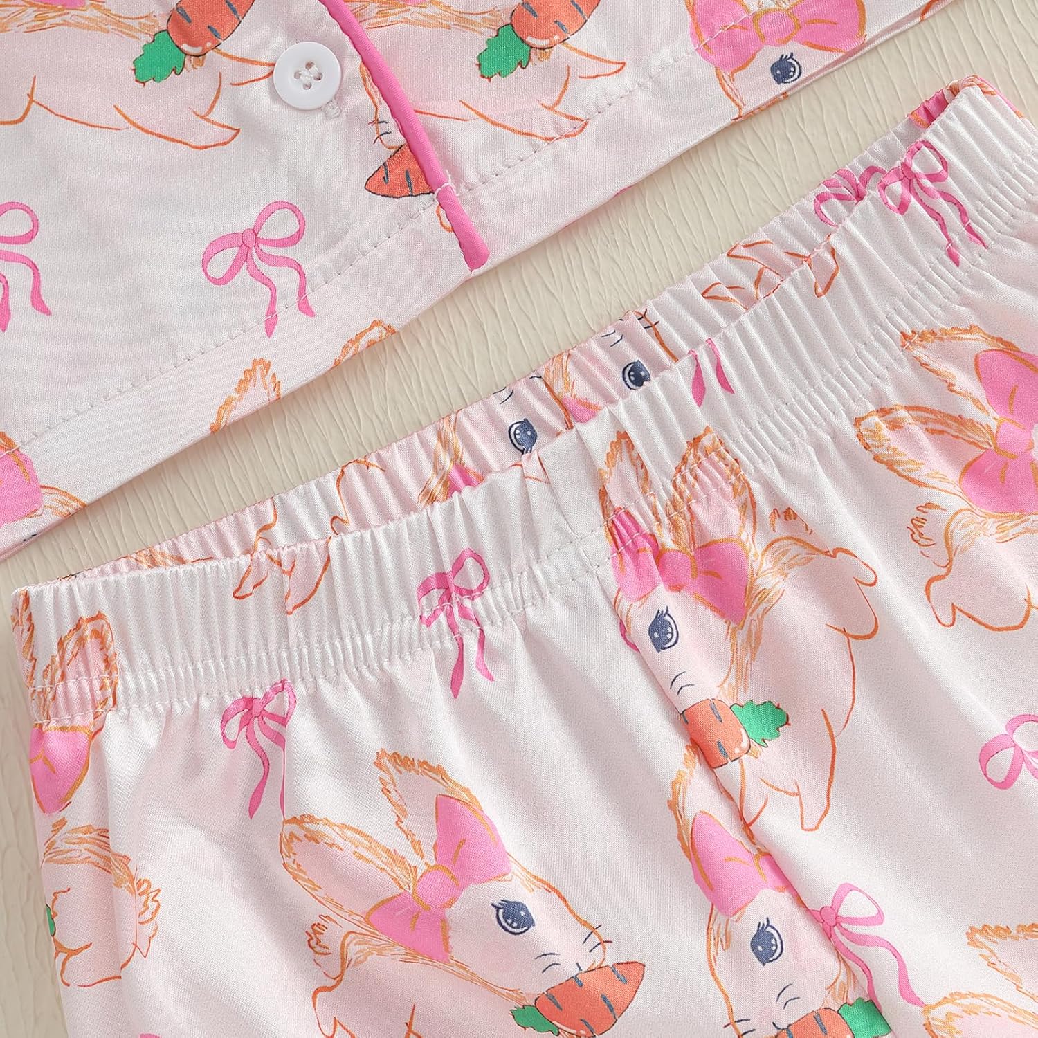 Toddler Baby Girl Boy Silk Satin Pajamas Set Button Down Pjs Kids Long Sleeve Shirt Pants Christmas Pjs Sleepwear - Image 6