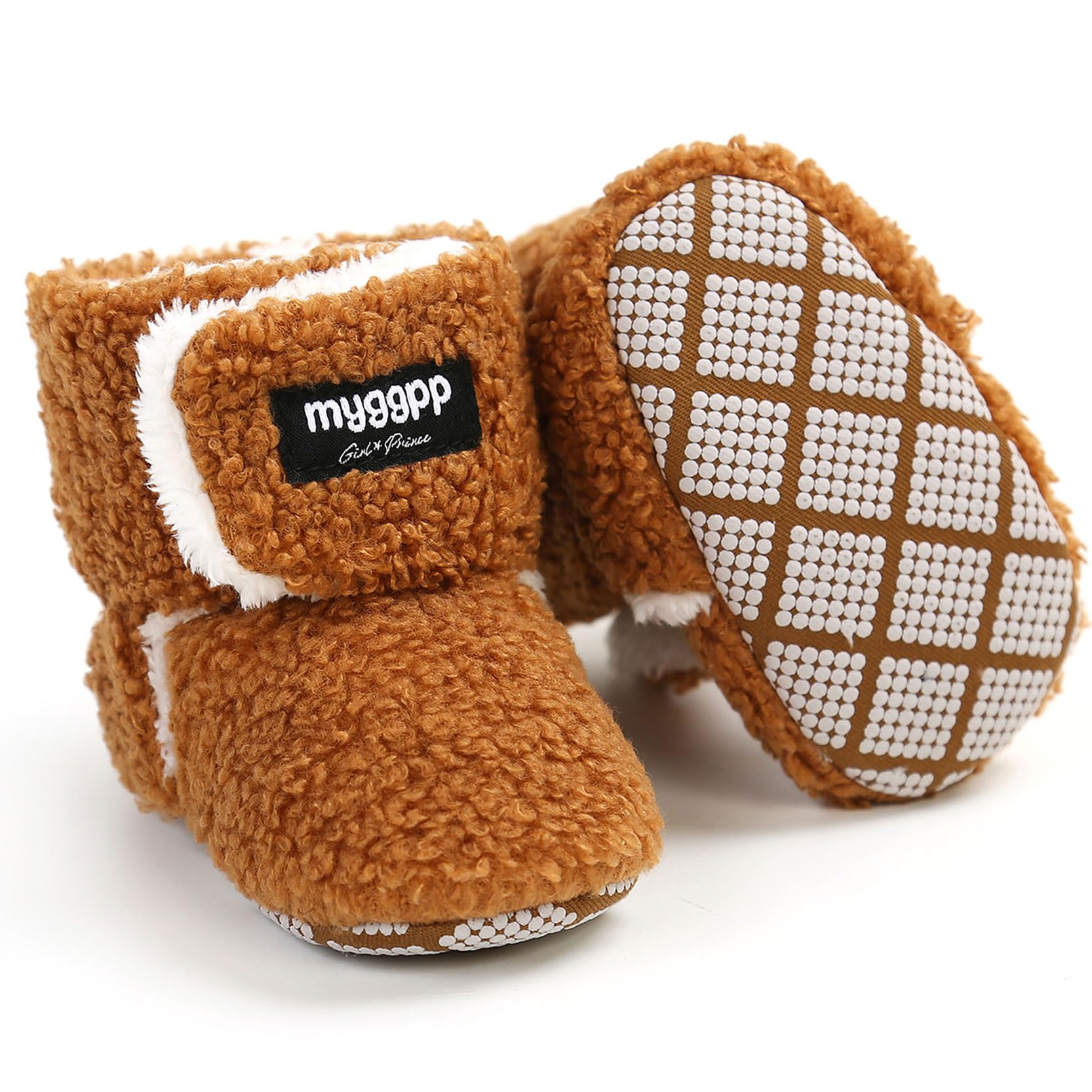 Kfnire Babyschuhe Winterschuhe Baby Stiefel Krabbelschuhe Weiche Sohle Warme Booties Neugeborenen Lauflernschuhe Kuschelige Fleece-Stiefel mit rutschfestem Boden Stiefel für Kleinkinder