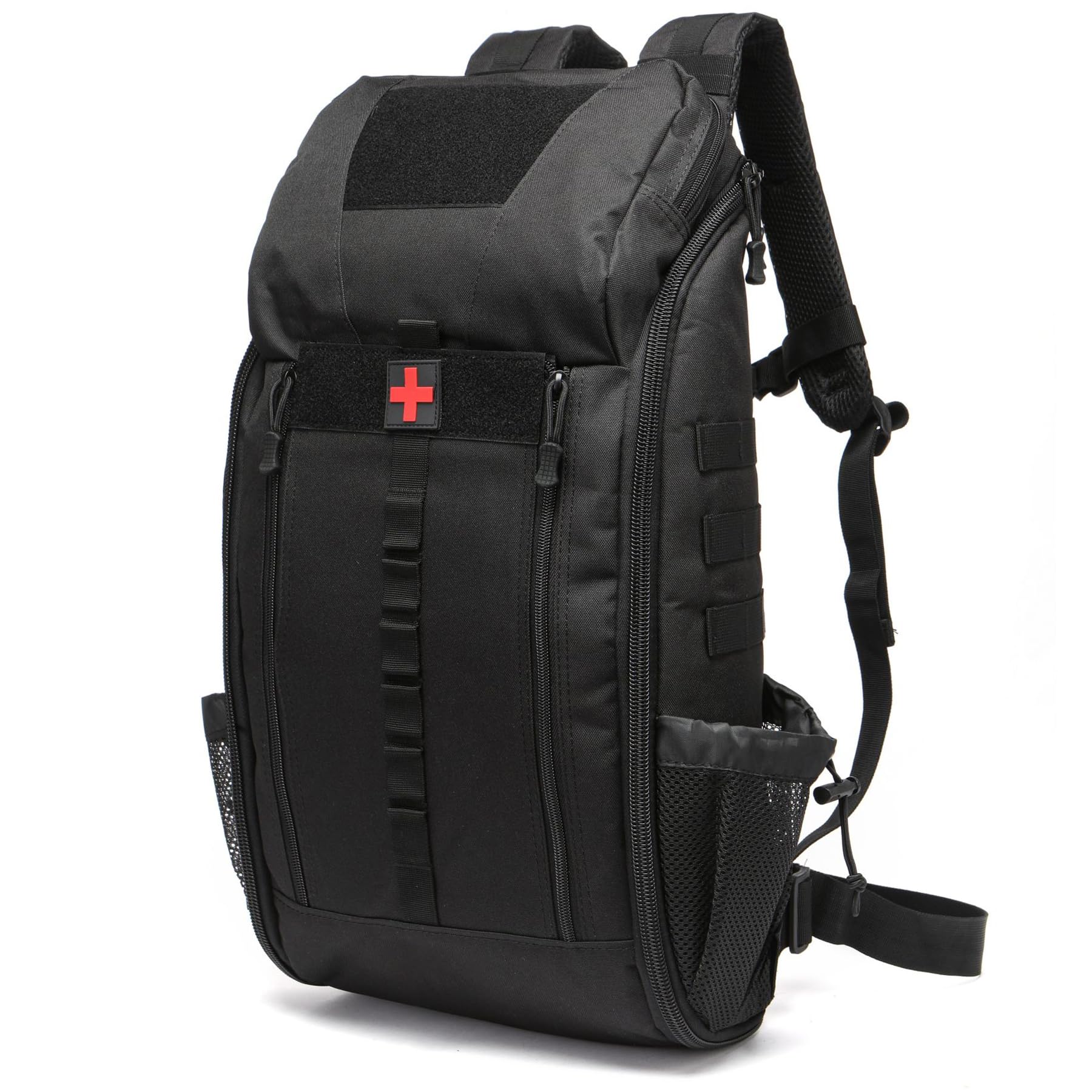 Wasserdichter Taktischer Medizinischer Rucksack 40L Nylon Erste-Hilfe-Rucksack Für Wandern, Trekking, Jagd, Angeln, Camping Und Outdoor-Sportarten (Schwarz)