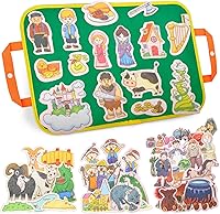 Vista 9 de CHEFAN Juego de Historias con Tablero de Fieltro/Franela de 4 Piezas, Piezas de Fieltro PRECORTADAS para Tiempo de Círculo en Preescolar