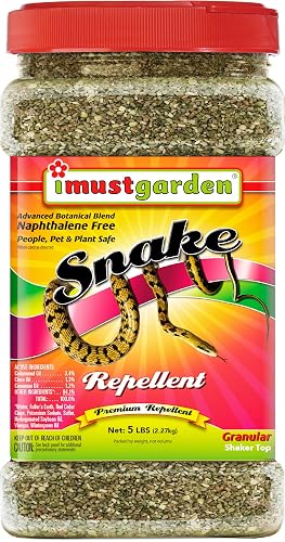 I Must Garden Snake Repellent: Powerful All-Natural Protection – 5 lb. Granular Shaker Jar