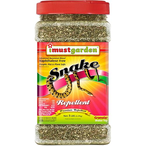 I Must Garden Snake Repellent: Powerful All-Natural Protection – 5 lb. Granular Shaker Jar