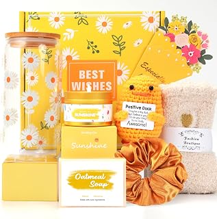 MUJUZE Geschenke für Frauen,Geburtstagsgeschenk für Frauen,Sunshine Geschenkbox Damen, Gute Besserung Geschenk Frau,Positive Geschenk für Beste Freundin,Kollegin,Schwester