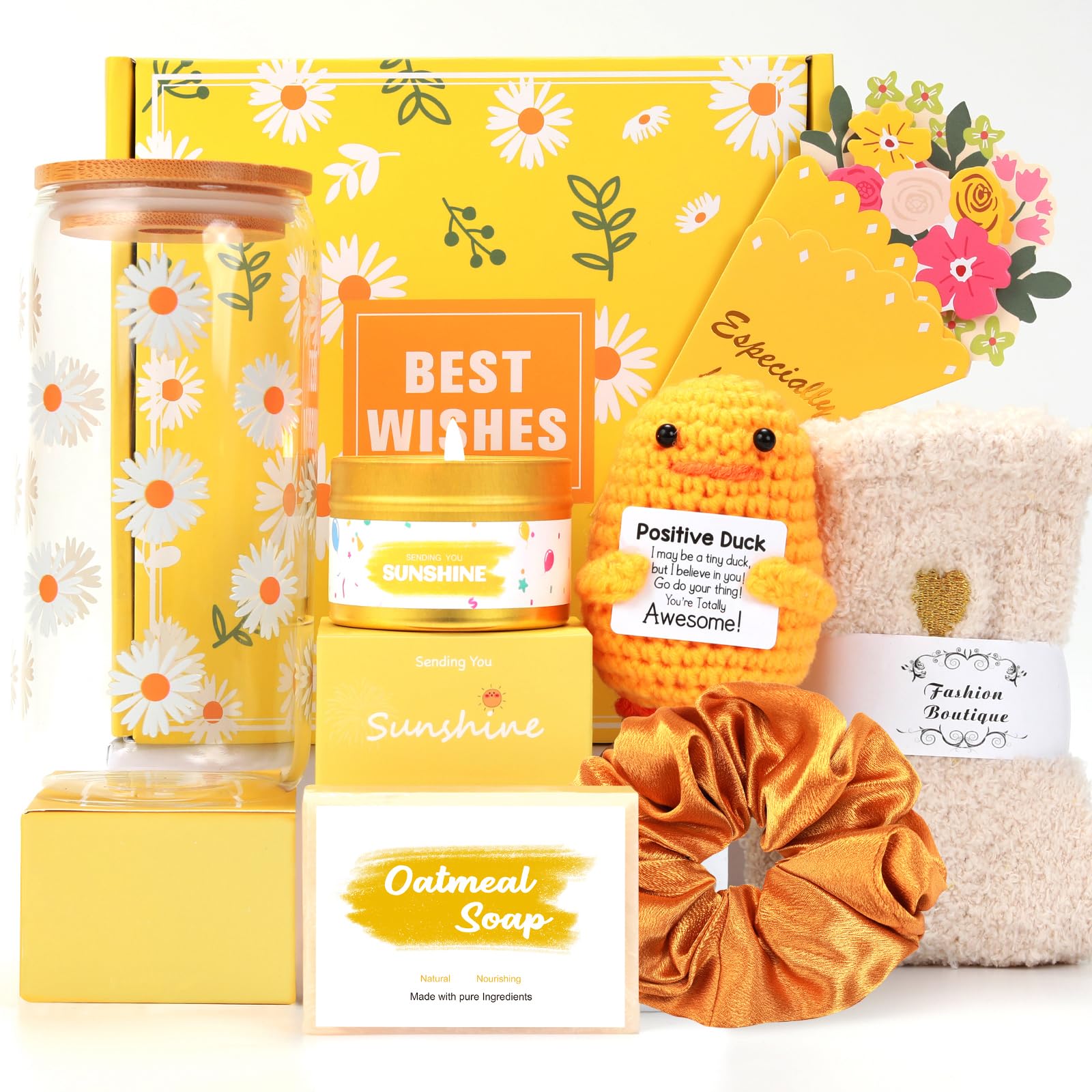 MUJUZE Geschenke für Frauen,Geburtstagsgeschenk für Frauen,Geschenkbox Frau Geburtstag,Positive Geschenk für Beste Freundin,Kollegin,Schwester,Sunshine Geschenkset Damen