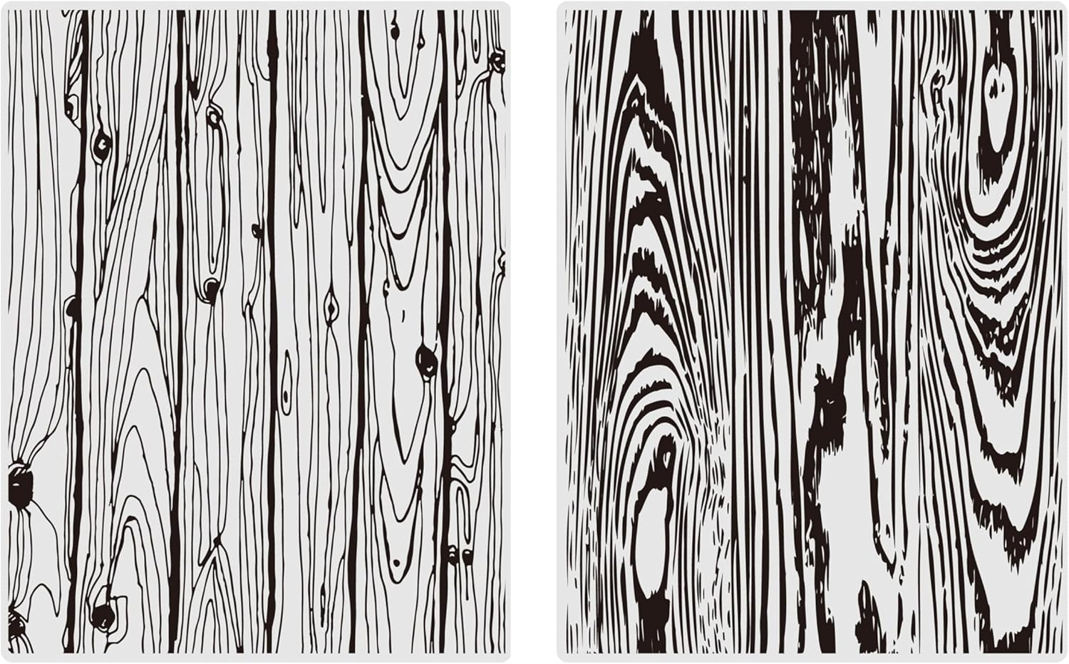 Recollections Wood Pattern Embossing Folders Set, 12 Pack