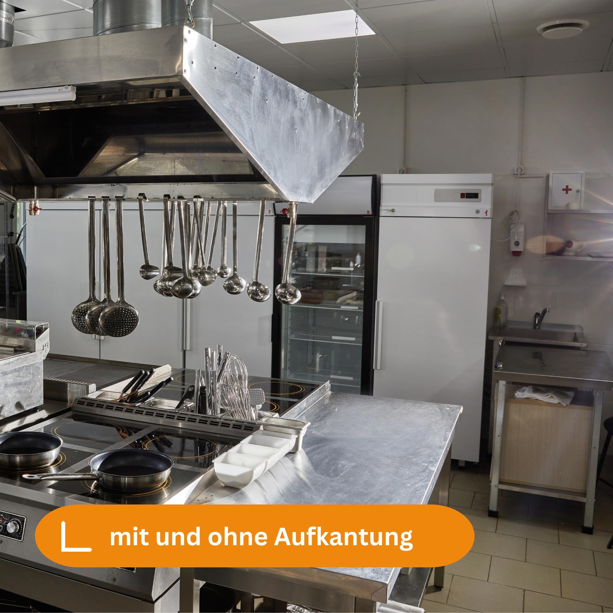 Gastro Arbeitstisch Edelstahl - 120 x 70 cm - AISI 430 Legierung - Mit Grundboden - Ohne Aufkantung - Zubereitungstisch Edelstahltisch Grilltisch Zerlegetisch